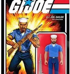 Coupon 🔔 ReAction G.I. Joe Wave 2 Blueshirt Sailor with Beard Action Figure [Light Brown] 🔔
