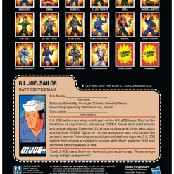 Buy 🛒 ReAction G.I. Joe Wave 2 Blueshirt Sailor with Mustache Action Figure [Light Brown] 👍 -Super7 Elegant shop gijoereactionblueshirtmustachelb inset2