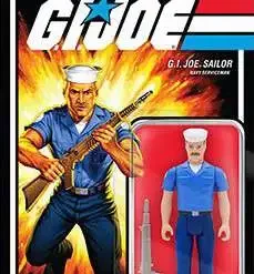 Wholesale ❤️ ReAction G.I. Joe Wave 2 Blueshirt Sailor with Mustache Action Figure [Pink] 👏