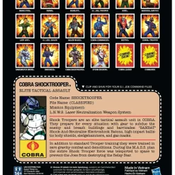 Hot Sale 👍 ReAction G.I. Joe Wave 2 Cobra Shocktrooper Action Figure [Rifle A] 🤩 -Super7 Elegant shop gijoereactioncobrashocktrooperriflea inset2