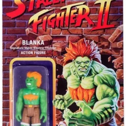 Promo 🤩 ReAction Street Fighter II Blanka Action Figure 💯