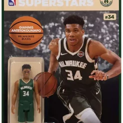 Budget 👍 ReAction NBA Milwaukee Bucks Giannis Antetokoumpo Action Figure 🧨