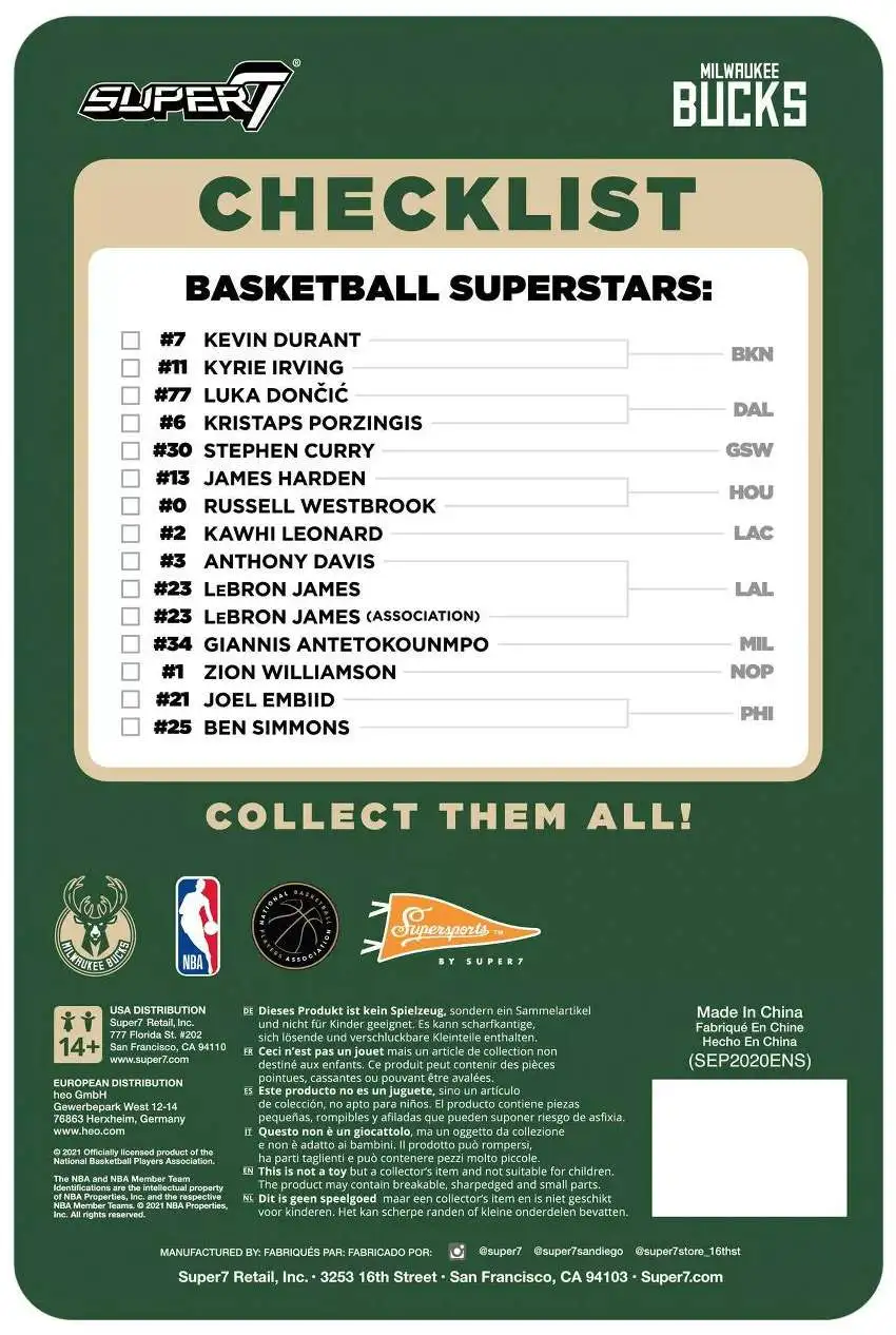 Budget π ReAction NBA Milwaukee Bucks Giannis Antetokoumpo Action Figure 𧨠5 Budget π ReAction NBA Milwaukee Bucks Giannis Antetokoumpo Action Figure 𧨠- Image 3
