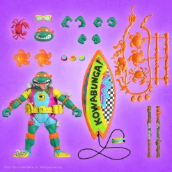 Promo ❤️ Teenage Mutant Ninja Turtles Ultimates Wave 6 Sewer Surfer Mike Action Figure 😉 -Super7 Elegant shop super7wave6mike inset1